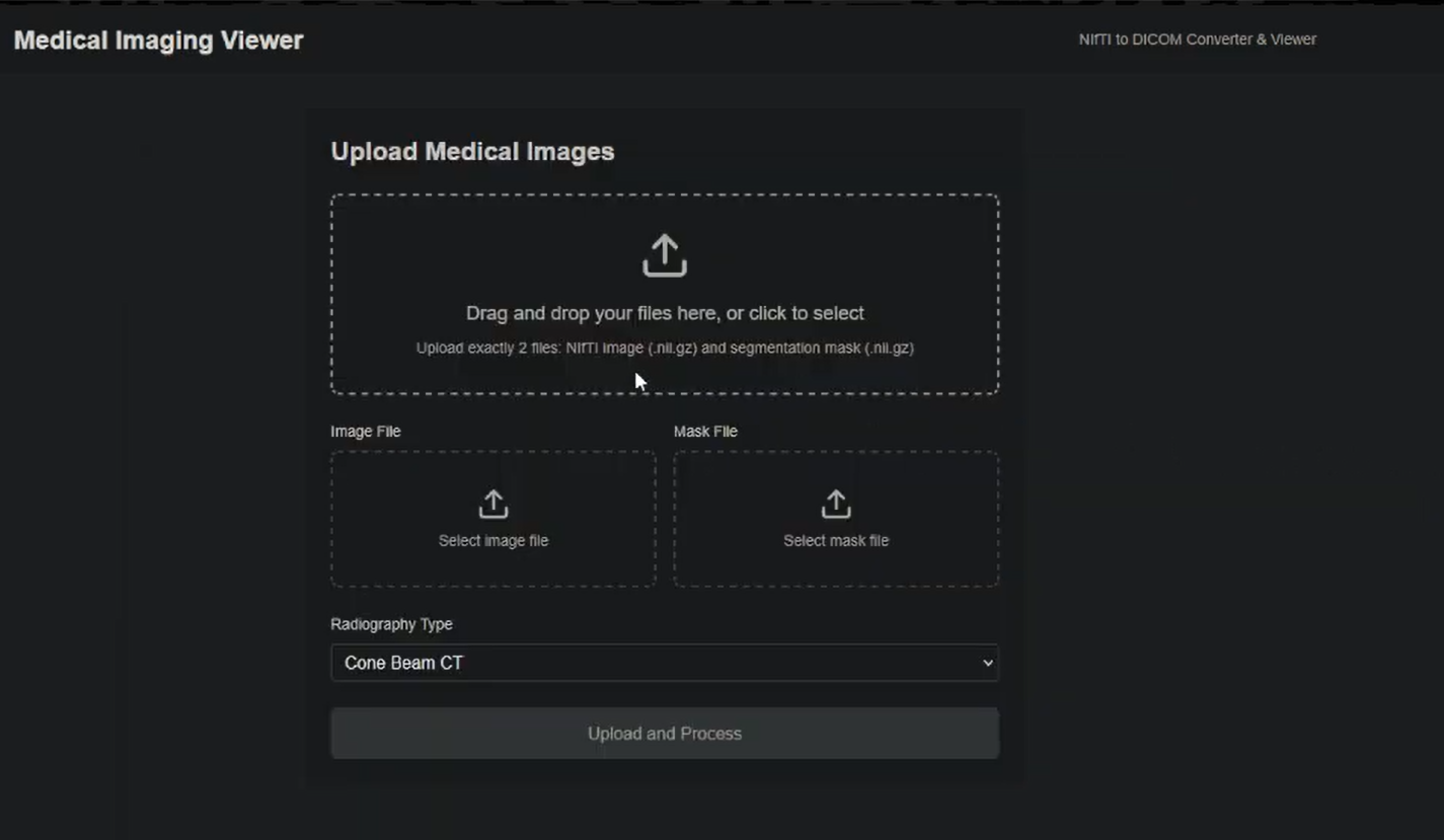 NIfTI to DICOM Converter/Viewer screenshot